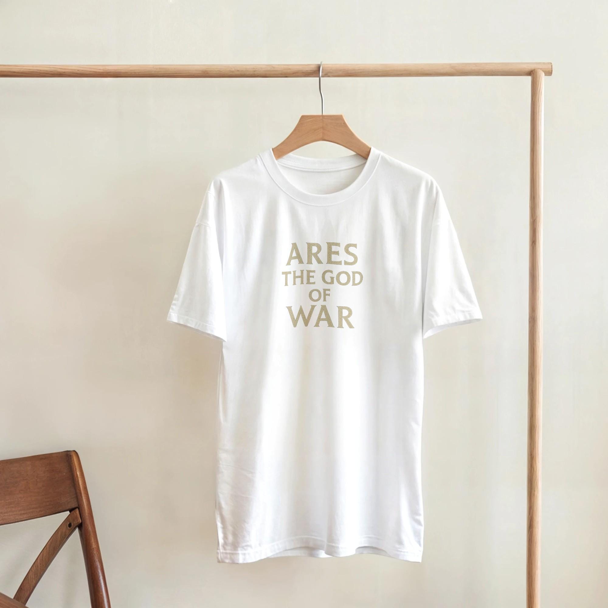 Ares Greek God, Minimalist T-Shirt - Realistic Battle Scars Design - Perfect Gift for Mythology Enthusiasts,