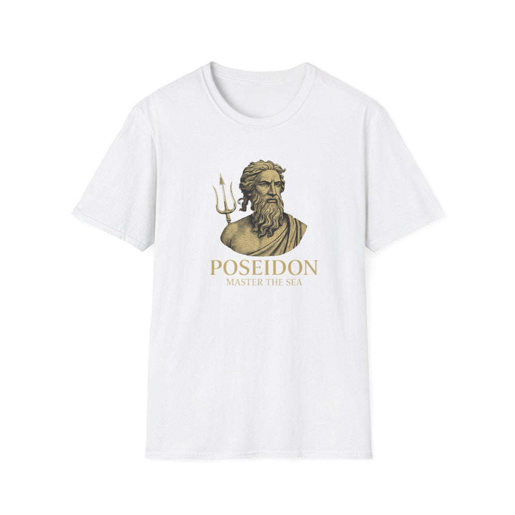 Greek God Poseidon Unisex Tee Shirt, Mythology Beach Ocean Top, Neptune Men Women Tshirt, Mythical Sea King Camiseta, Sea Deity Shirt, Greek