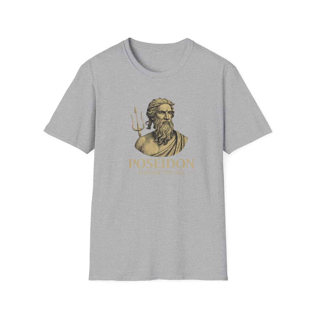 Greek God Poseidon Unisex Tee Shirt, Mythology Beach Ocean Top, Neptune Men Women Tshirt, Mythical Sea King Camiseta, Sea Deity Shirt, Greek