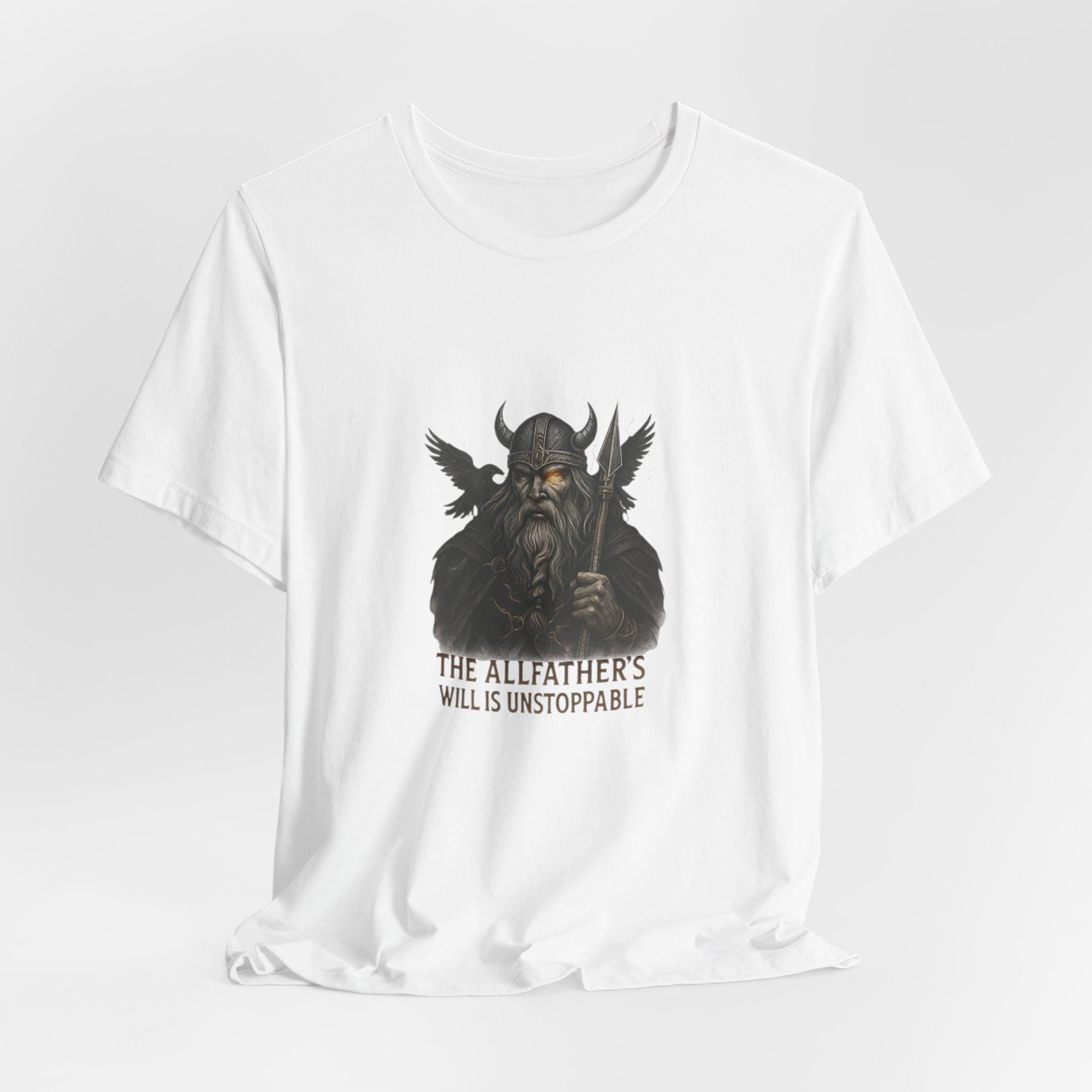 Minimalist T-Shirt with a design odin, Norse Mythology Graphic Tee, Unisex Casual Top, Odin Symbol Shirt, Simple Modern Tee, Weekend Outfit