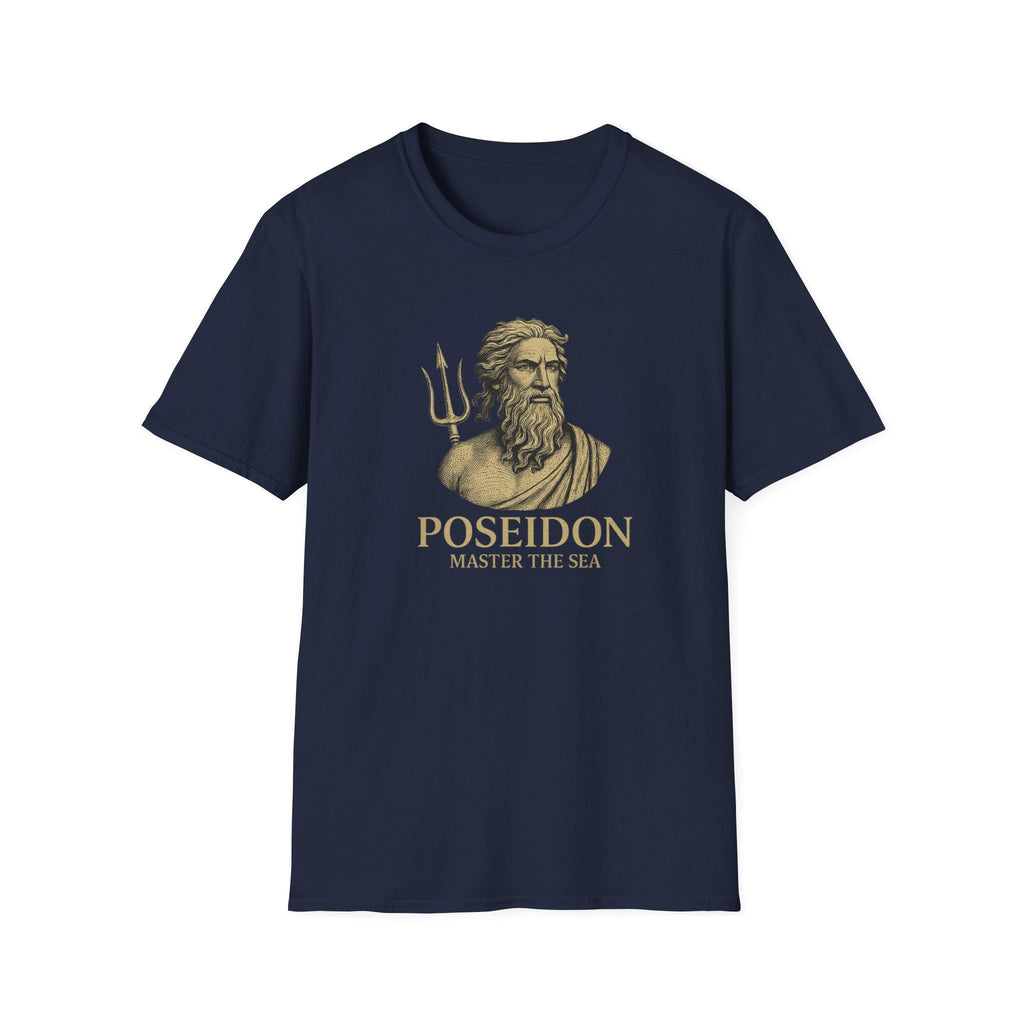 Greek God Poseidon Unisex Tee Shirt, Mythology Beach Ocean Top, Neptune Men Women Tshirt, Mythical Sea King Camiseta, Sea Deity Shirt, Greek